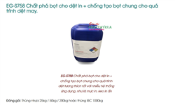 EG-S758 Chất phá bọt cho dệt in chống tạo bọt chung cho quá trình dệt may.